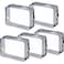 Pangda 5 Pack Clear PVC Zippered Toiletry Carry Pouch Portable Cosmetic Makeup Bag for Vacation Bathroom and Organizing Transparent L