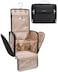 BAGSMART Hanging Travel Toiletry Bag Large Capacity Waterresistant Cosmetic Organizer with Handle for Brushes Accessories Black