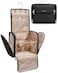 BAGSMART Hanging Travel Toiletry Bag Large Capacity Waterresistant Cosmetic Organizer with Handle for Brushes Accessories Black