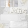 Belanttega Bride MRS Patch Cosmetic Makeup Bag Summer Monthers Gift MRS Letter Toiletry Bag Small PU Leather Portable Waterproof Shower Makeup Pouch Bridal Wedding Bridesmaid Engagement Gift Silver
