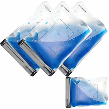 ECOMANNER 4 Pack TSA Approved Toiletry Bag Leak Proof Zipper Free TSA Toiletry Bag Clear Quart Size for Travel Carryon 2 Small and 2 Large Size