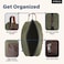emissary Emissary Mens Leather and Canvas Travel Toiletry Dopp Kit Shaving Bag Dark Green