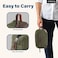 emissary Emissary Mens Leather and Canvas Travel Toiletry Dopp Kit Shaving Bag Dark Green