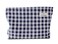 HAPPYHEIDI Navy Blue Gingham Cotton Makeup Bag Cosmetic Toiletry Travel Pouch Tote Purse Organizer Zipper Closure Canvas Lined