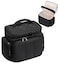 LEDAOU Toiletry Bag for Women Quilted Travel Makeup Bag Organizer with Double Deck Large Wideopen Cosmetic Make up Bag for Travel Essentials Black Puffy