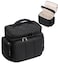 LEDAOU Toiletry Bag for Women Quilted Travel Makeup Bag Organizer with Double Deck Large Wideopen Cosmetic Make up Bag for Travel Essentials Black Puffy