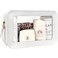 LETGO Clear Sunscreen Makeup Bags Pouch TSA Approved Toiletry Bag with Zipper Portable Make Up Organizer Traveling Compact Car Bag for Beach EssentialsClearWhite