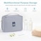 Mossio Hanging Toiletry Bag with Sturdy Hook Large Portable Cosmetic Makeup Travel Organizer for Men Women Blue Stripe