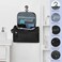 PNEUICALLY Hanging Toiletry Bag for Women and Men Traveling Makeup Large Capacity Cosmetics Portable Dopp Kit Storage Organizer Bag with Hanging Hook for Toiletries Brushes Shaving Tools