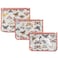 Tiny Twinkle Diaper Bag Organizing Pouches 3 Pack MessProof Clear Front Travel Organizer Bags TSA Approved Toiletry Bag Set for Baby and Mom Essentials Flutter