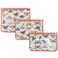 Tiny Twinkle Diaper Bag Organizing Pouches 3 Pack MessProof Clear Front Travel Organizer Bags TSA Approved Toiletry Bag Set for Baby and Mom Essentials Flutter