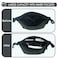 YUMQUA Small Pouch for Travel Essentials Makeup Pouch Bag with Carabiner Clip on Backpack Dopp Kit Storage Organization for Toiletries Cosmetics Tech Tools Water Resistant 500D Nylon Black