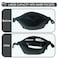 YUMQUA Small Pouch for Travel Essentials Makeup Pouch Bag with Carabiner Clip on Backpack Dopp Kit Storage Organization for Toiletries Cosmetics Tech Tools Water Resistant 500D Nylon Black
