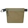 YUMQUA WaterResistant Zipper Pouch with Carabiner Clip Small Nylon Multipurpose Travel Digital Cosmetics Toiletry Bag Tool Storage Pouch Khaki