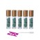 USRommaner 5 Pack 10ml Clear Roll On Bottles With Natural Chakra Crystal Chips for Essential OilsPerfume Glass Roller Bottles Container Bamboo LidCrystal RollerPipetteOpener Included Green Aventurine