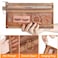 besharppin Mesh Cosmetic Bags 4pcs Nylon Makeup Pouches with Double Zippers for Home Office Purse Diaper Bag Light Chocolate Brown