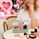 Ethereal Clear Makeup Bag Green TSA Approved Toiletry Bag with Brushes Compartment Small Travel Make up Bags for Women