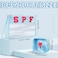 Hillban 2 Pcs Clear SPF Makeup Bag Chenille Letter Patch Sunscreen Bag Preppy Pouch Clear Cosmetic Toiletry Zipper Pouch Summer Beach Pool Sunscreen Purse
