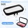 Hoolerry 3 Pcs Clear Hard Zipper Case Hard Plastic Zipper Pouch Makeup Bag Portable Travel Organizer for Cosmetics Office Supplies Documents ToiletriesBlackXs