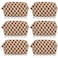 SOIDRAM Checkered Makeup Bag Preppy Cosmetic Bag Bulk Brown Makeup Pouch Personalize Travel Toiletry Bag Organizer Cute DIY Makeup Brushes Storage Bag for Women