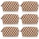 SOIDRAM Checkered Makeup Bag Preppy Cosmetic Bag Bulk Brown Makeup Pouch Personalize Travel Toiletry Bag Organizer Cute DIY Makeup Brushes Storage Bag for Women