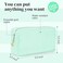 SOIDRAM Makeup Travel Pouch Green Toiletry Organizer Nylon Cosmetic Preppy Bag Zipper Pouches for Brides