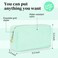 SOIDRAM Makeup Travel Pouch Green Toiletry Organizer Nylon Cosmetic Preppy Bag Zipper Pouches for Brides