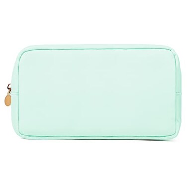 SOIDRAM Makeup Travel Pouch Green Toiletry Organizer Nylon Cosmetic Preppy Bag Zipper Pouches for Brides