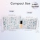 Wandering Nature Makeup Bag Small Cosmetic Bag for Purse 2 Pack Small Make Up Pouch Cute Travel Pouch with Zipper for Women Blue Flower