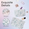 Wandering Nature Makeup Bag Small Cosmetic Bag for Purse 2 Pack Small Make Up Pouch Cute Travel Pouch with Zipper for Women Blue Flower