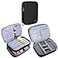 Teamoy Travel Makeup Brush Caseup to 88 Professional Makeup Train Organizer Bag with Handle Strap for Makeup Brushes and Makeup EssentialsMedium BlackNo Accessories Included