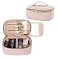 Teamoy Travel Makeup Brush Case Professional Cosmetic Artist Organizer Case with Handle for Makeup Brushesup to 7inch and Essentials Small Misty RoseBAG ONLY