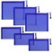 besharppin 6 Pack Mesh Cosmetic Bags Nylon Makeup Pouches with Zipper for Home Office Purse Diaper Bag Blue