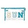 Y1tvei Preppy Patch SUN Varsity Letter Cosmetic Toiletry Bag Transparent PVC Zipper Makeup Bag Clutch Purse Portable Waterproof Travel Organizer Compliant Bag for Women Girls Teens Blue