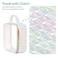 PACKISM Stylish TSA Approved Toiletry Bag Set Ruched Clear Makeup Bag with Handle 1 TSA Medium 1 Large for Travel Gift for Women Colorful White