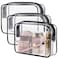 PACKISM TSA Approved Toiletry Bag Beige Bohemian Print Clear Cosmetic Bag Suitable for Gifts with Supporting Frame Perfect for Travel Essentials Thick No Smell