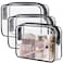 PACKISM TSA Approved Toiletry Bag Beige Bohemian Print Clear Cosmetic Bag Suitable for Gifts with Supporting Frame Perfect for Travel Essentials Thick No Smell
