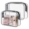 PACKISM TSA Approved Toiletry Bag 2 Pack 1 Medium TSA Quart CarryOn 1 Large for Checked Luggage Waterresistant Clear Makeup Bag Clear Travel Bags for Toiletries Active Black