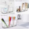 CACASO Clear Makeup Brush Organizer Premium Acrylic Makeup Brush Holder Organizer 3 Compartments Makeup Brush Display Holder Cosmetic Storage