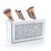 SWTHONY Silver Makeup Brush Holder Organizer Bling 3 Slot Crushed Diamond Crystal Mirrored Cosmetic Brushes Storage Eyeliners Eyebrow Pencil Display Case