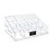 Isaac Jacobs Clear Acrylic 12 Compartment Nail Polish Holder Organizer for Makeup Essential Oils Storage Solution Rack Display 3 Rows x4