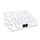 Isaac Jacobs Clear Acrylic 12 Compartment Nail Polish Holder Organizer for Makeup Essential Oils Storage Solution Rack Display 3 Rows x4