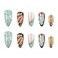 TOGZOM Almond Acrylic Butterfly Design PressOn False Nails 24 Pcs 1 Fl Oz