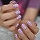 EchiQ Fantasy Nails Series Pink Purle Short Chrome Holographic Press On Nails Square Natural Shape Charming Manicure Tips 24