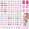 Thrilez 144 Pcs Kids Fake Nails Set 6 Pack Press on Nail Preglue Artificial False Acrylic Nails Set for Little Girl Children Toddlers