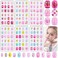 Thrilez 144 Pcs Kids Fake Nails Set 6 Pack Press on Nail Preglue Artificial False Acrylic Nails Set for Little Girl Children Toddlers
