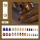 ASABITE 24 Pcs 3D Almond Press on Nails Medium Fake Nails with Glue Artificial Acrylic Nails French Tip False Nails with Glitter Rhinestone Design Handmade Nails Press ons Reusable Stick on Nails for