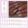 ASABITE 24 Pcs Valentines Day Press on Nails Almond False Nails Heart Fake Nails with Glitter Design Pink White Full Cover Artificial Nails French Medium Glue on Nails Reusable Stick on Nails for Wome