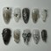 KRTBKR 24Pcs Black Press on Nails Medium Almond Fake Nails 3D Silver Bow Pearl Star Glitter Design Full Cover Stick on Nails Artificial Nails Gothic False Nails Y2k Glue on Nails for Women Acrylic Nai