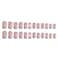 YUEJIMEIGUI 24pcs Leopard Print French Tip PressOn Nails Short Square False Nails with Pink Bow Rhinestone Design Pink Full Coverage False Nails Crystal for Women Girls Medium Nail Art Decoration
